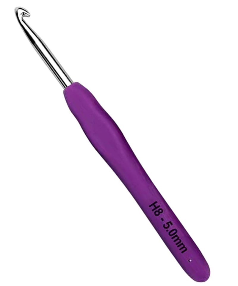 Mdoker Extra Long Crochet Hooks,Ergonomic Grip Soft Handles for Handmade DIY Crocheting,Crochet Hook Needles for Arthritic Hands,Size H/8(5.0MM) - Image 1